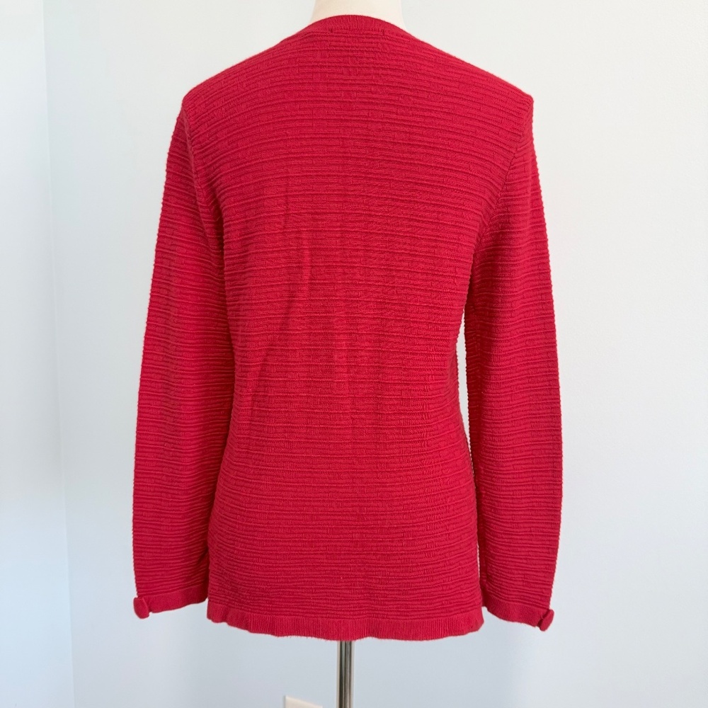 Karl Lagerfeld Paris Women’s Wine Red Cardigan Sweater – Size‎ S - Picture 4 of 8